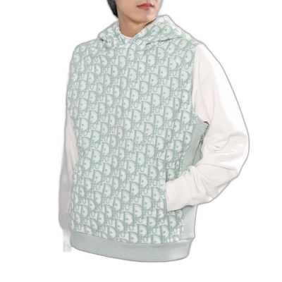 韩国直邮Dior 483J647A0907 连帽拉链衫Dior Oblique印花特里棉布