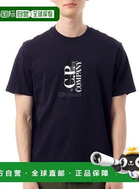 韩国直邮CP COMPANY 30/1 球衣垂直徽标 T 恤 (18CMTS138A 005100
