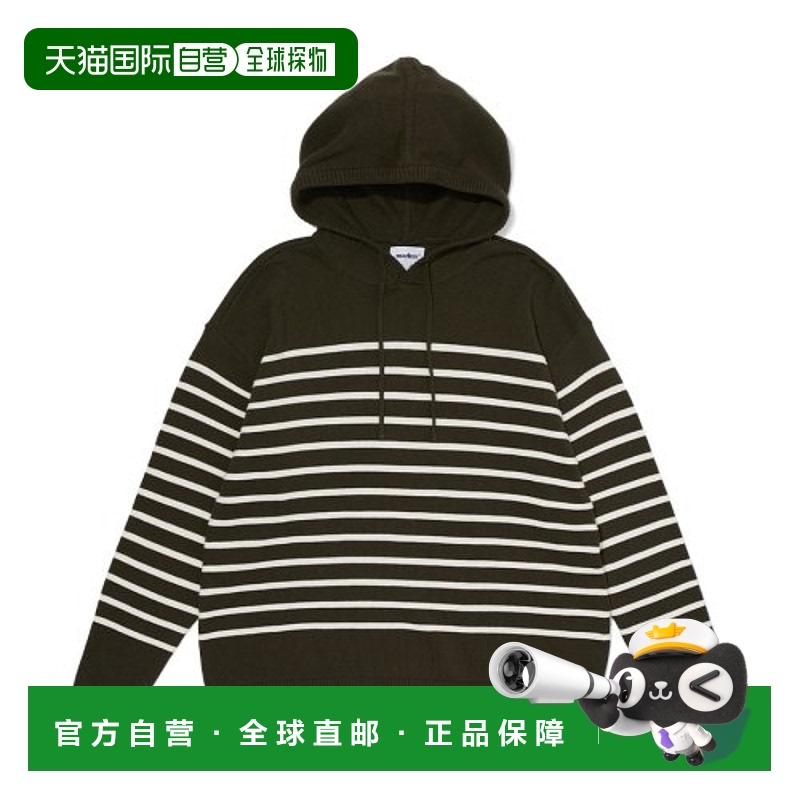 韩国直邮MARKM 公用连帽衫MIUCA80010 STRIPE PULLOVER HOODIE