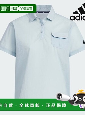 韩国直邮adidas [促销] 女式高尔夫短袖 T 恤 /A- JF4571 / WOVEN