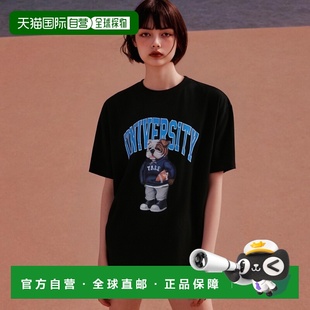 23SS BLACK UNIVERSITY TEE BLUET恤YC2SS0 DAN 韩国直邮YALE