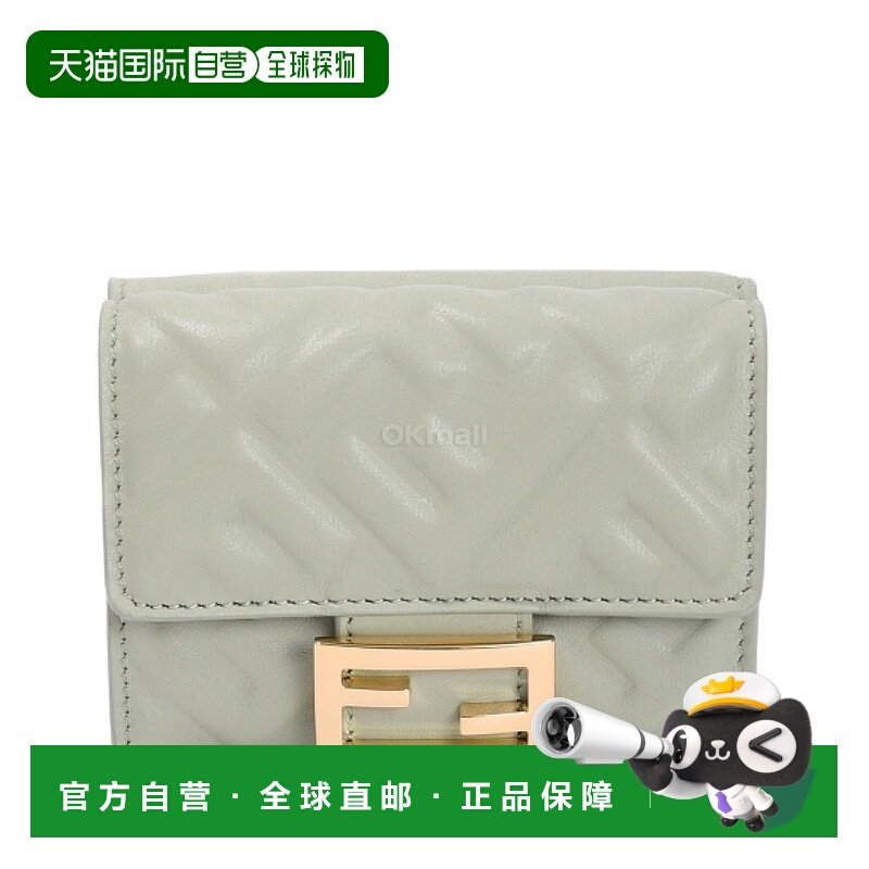 韩国直邮FENDI Baguette Micro 纳帕皮革三折钱包 (8M0395 AAJD F