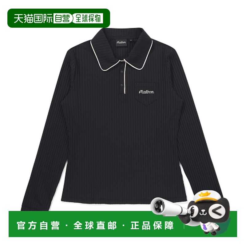 韩国直邮MALBON GOLF 女士Polo衫  Color Tipped Collar Ribbed T-
