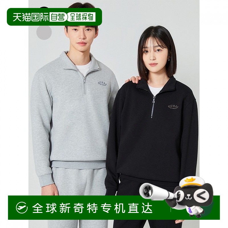 韩国直邮guess 帽衫运动夹克衫拉链卫衣休闲百搭 透气舒适 正品