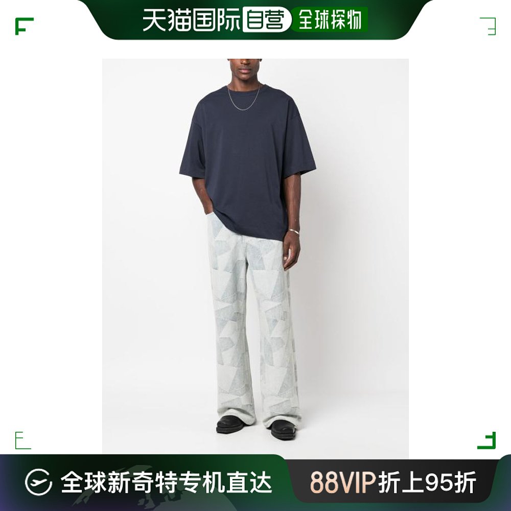 韩国直邮DRIES VAN NOTEN23FW短袖T恤男021104 7600 509Navy 男装 T恤 原图主图