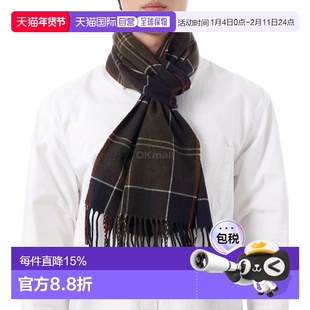 韩国直邮Barbour围巾男女同款黑色图案时尚日常简约USC0300TN11