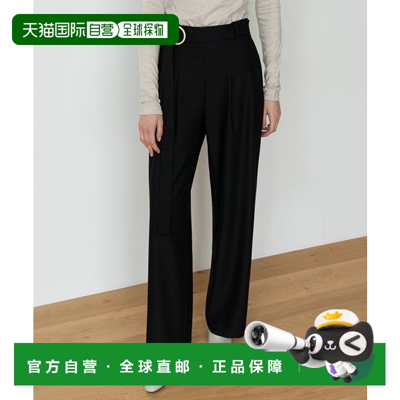 韩国直邮RE RHEE 女士女装休闲裤RM4SLO022-0_BK STRAIGHT WIDE LE