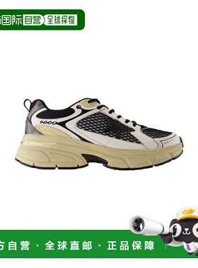 韩国直邮GOLDEN GOOSE 25FW Lightstar 网布系带运动鞋 白色/黑色