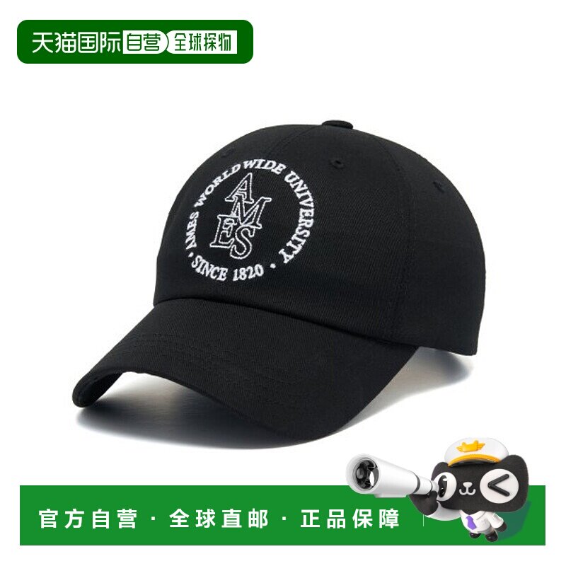 韩国直邮Ames Worldwide 女士帽子AMES ROUND LOGO CAP_BK(22SPCP0