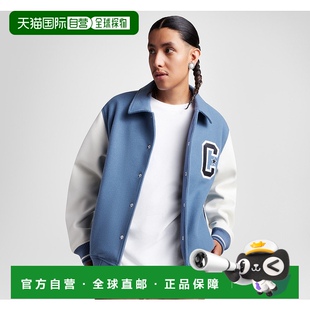 蓝色 男款 韩国直邮Converse 品牌Logo复古运动风翻领百搭棒球服