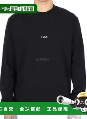 韩国直邮MSGM 3640MM551 247000 99 百分百纯棉微刷标志长袖T恤