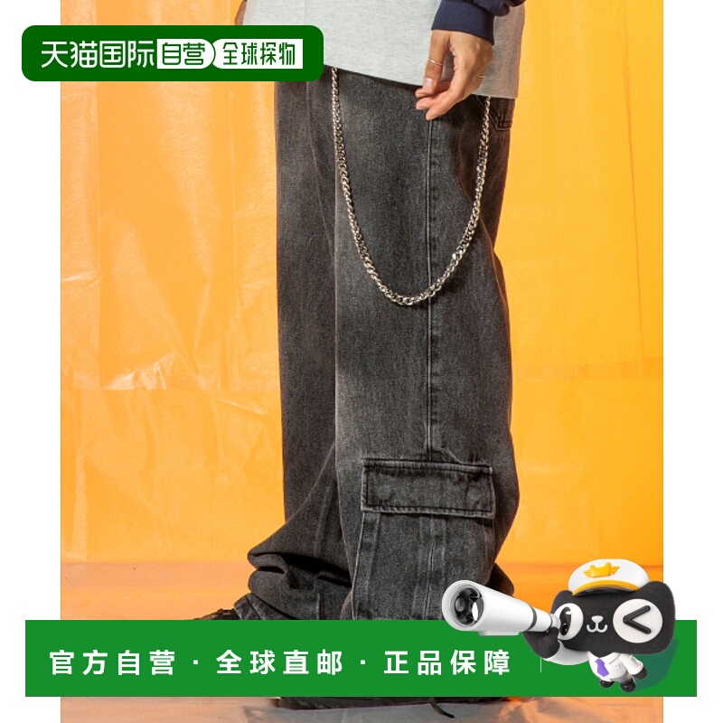 韩国直邮XTONZ公用牛仔裤XP235BK正品时尚流行穿搭显瘦日常百搭