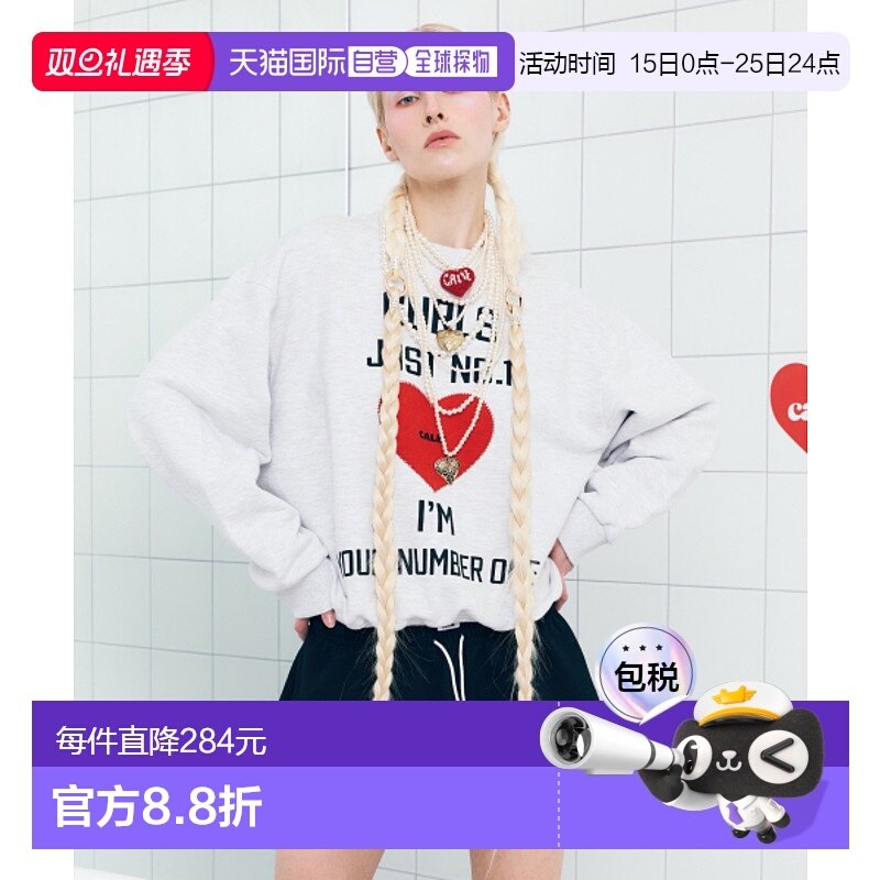 韩国直邮AS IF CALIE女士女士卫衣/绒衫CA25ASW001WMF GURLS JUST