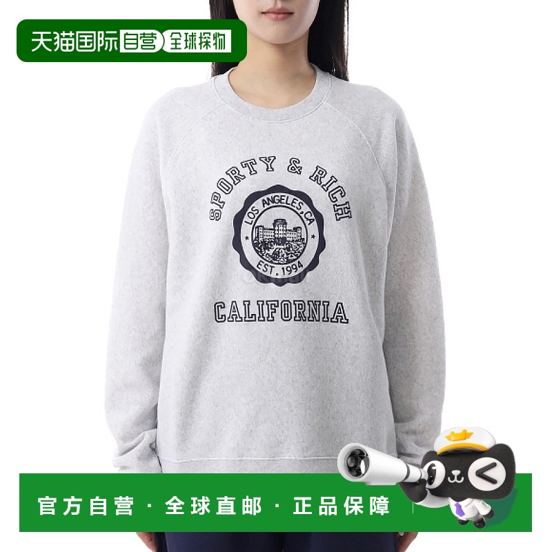 韩国直邮Sporty&Rich 加州徽章柔软圆领衫(ST082625508GY03 19)
