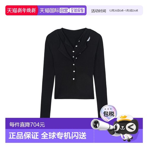 韩国直邮AS IF CALIE女士女装T恤CA25ALT001BKF LAYERED LONG SLEE