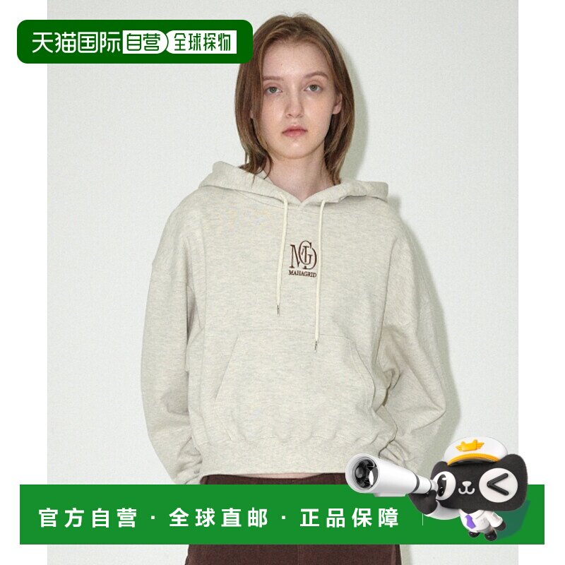 韩国直邮MAHAGRID 女士连帽衫MG2EFFM432AOM MGD SERIF LOGO CROP