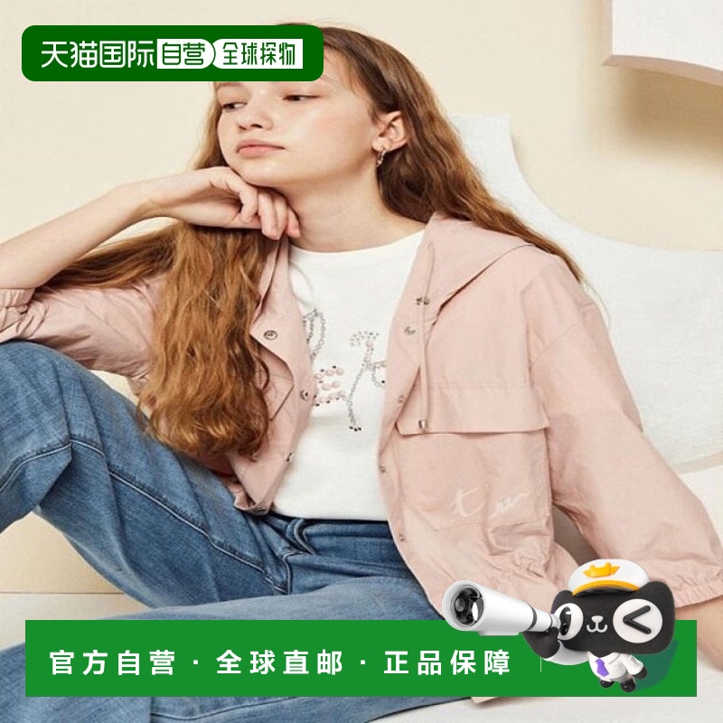 韩国直邮THE IZZAT 印花边棉质连帽毛衣_S IM4A0JP01