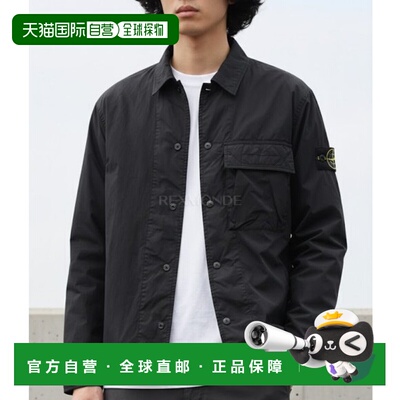 韩国直邮STONE ISLAND 1200002 弹力有机棉帆布“做旧”效果衬衫L