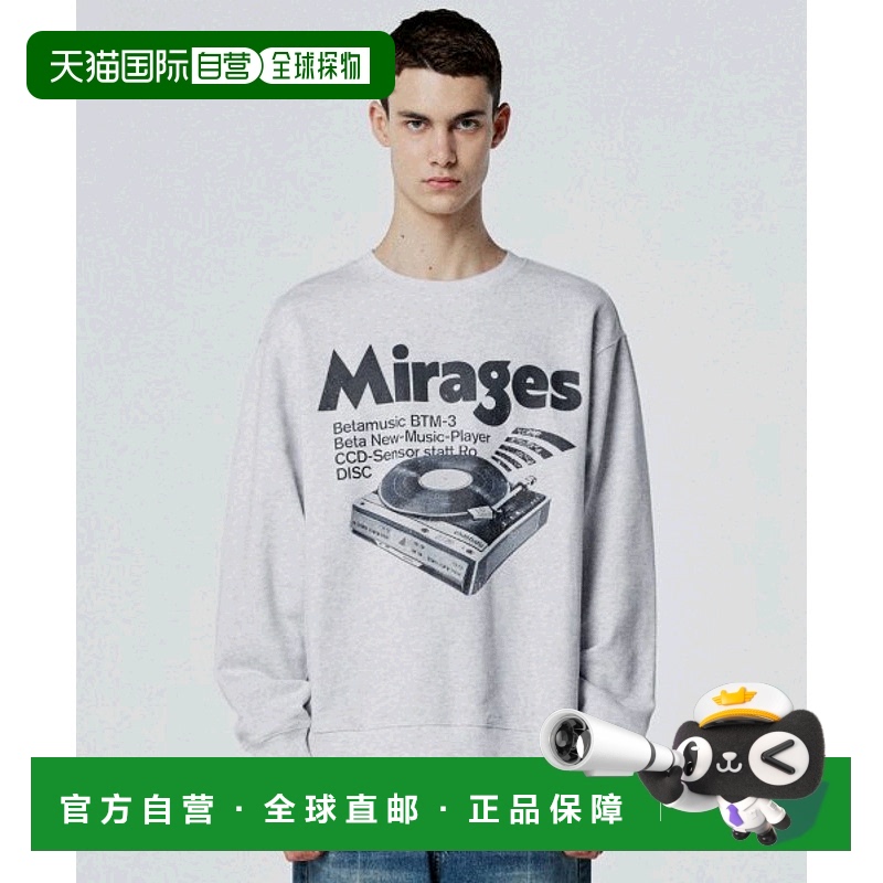韩国直邮VIVASTUDIO 男士卫衣TURNTABLE CREWNECK [MELANGE GRAY]