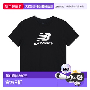 韩国直邮NEW BALANCE 纽巴伦（New Balance）男士短袖运动T恤（黑