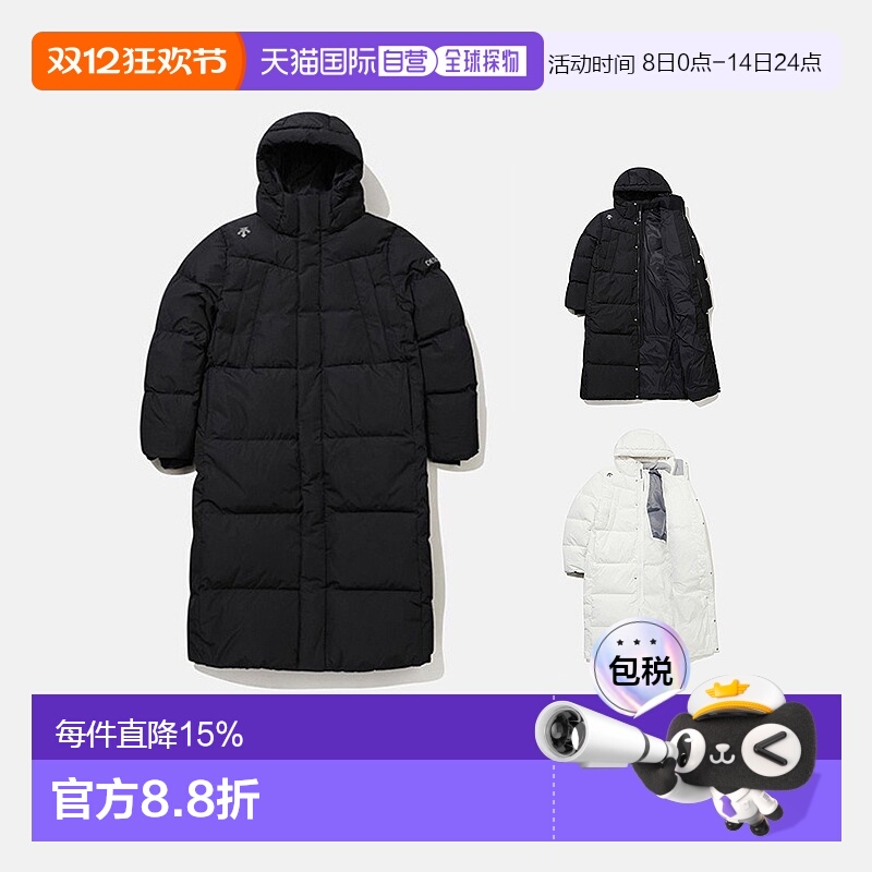 韩国直邮DESCENTE迪桑特中长款连帽防水防风男女羽绒服SQ323SDJ91