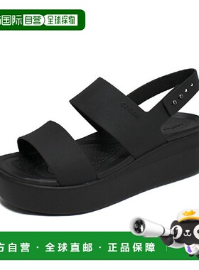 韩国直邮crocs 布鲁克林低帮女式楔形凉拖鞋逍遥黑 206453-060