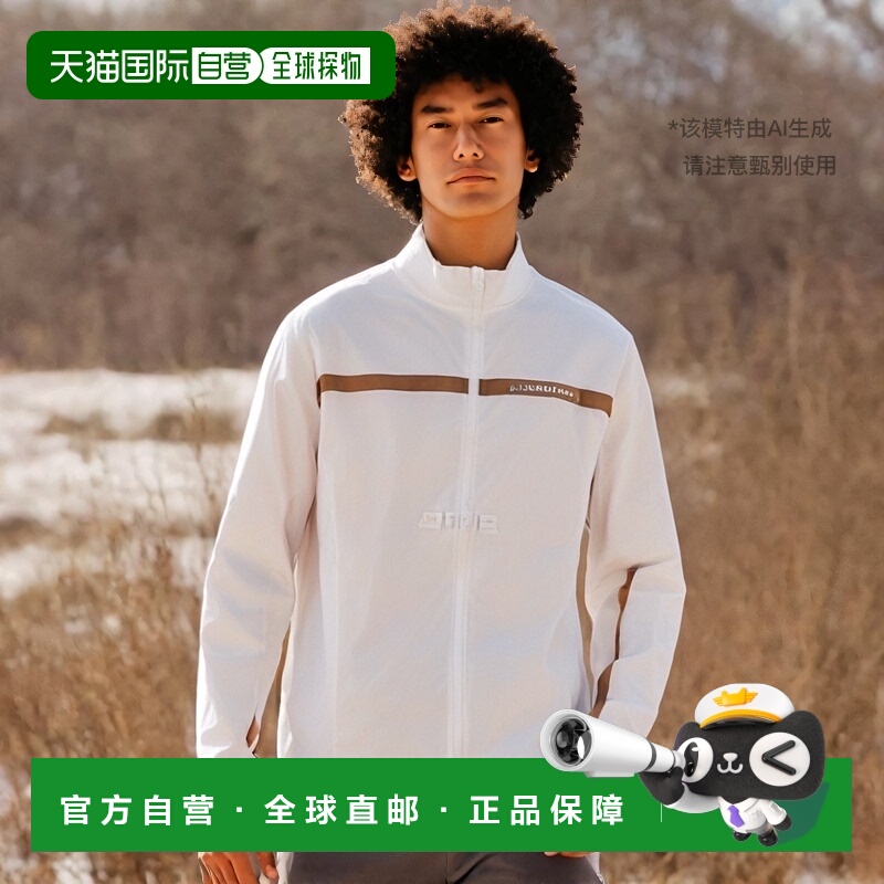 韩国直邮J.Lindeberg金 林德伯格外套男女款白色翻领长袖拉链正品