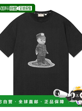 韩国直邮LEE LEE 李宁 X Saytouche Birdy 图案短袖炭灰色 T 恤 L