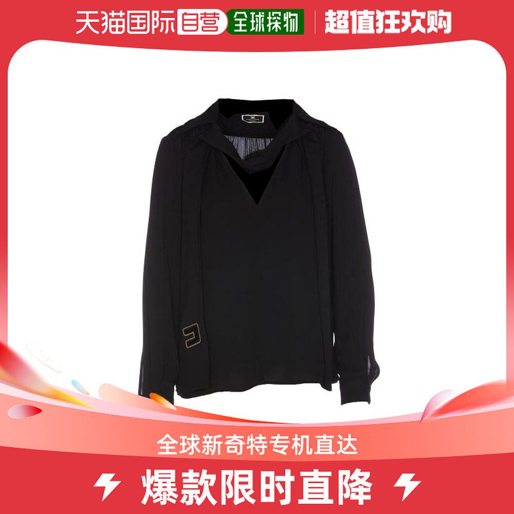 韩国直邮ELISABETTA FRANCHI23FW衬衫女CA00736E2Black