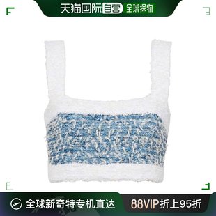 SLJWHITE 韩国直邮BALMAIN24SS无袖 T恤女CF1AA001 KF88 BLUE