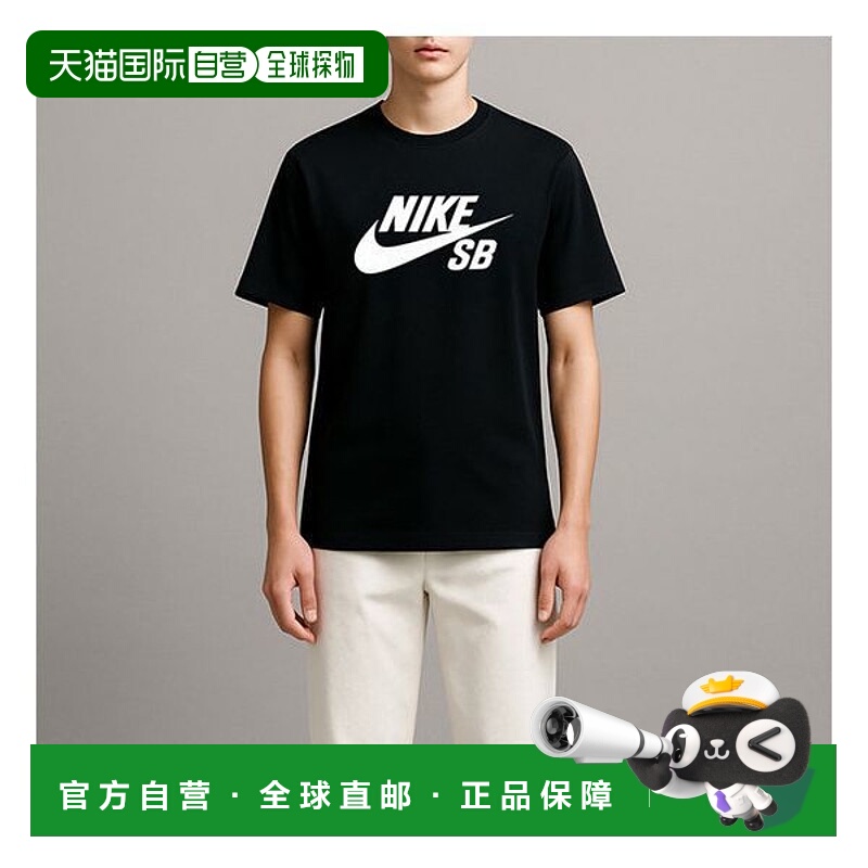 韩国直邮NIKE {仅限店内}NIKE SB 徽标短袖 T 恤 短袖 T 恤 黑色