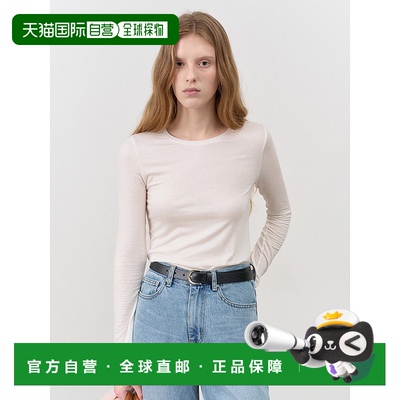 韩国直邮Dunst秋冬24年新品法式复古经典中性风韩版T恤UDTS4C202W