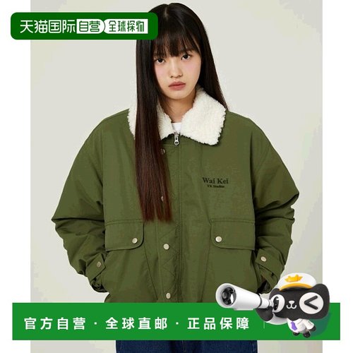 韩国直邮WAIKEI韩国小众设计师狗狗图案时尚日常舒适棉服YK23FWJK