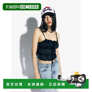CALIE CAP 女士帽子CA24BAC004BK MESH BLACK RIBBON 韩国直邮ASIF