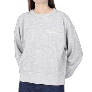 韩国直邮ISABEL MARANT 沙德刺绣logo上衣 女士休闲风长袖中长款