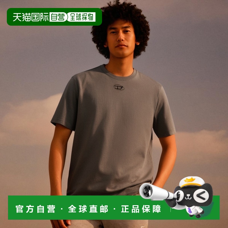 韩国直邮DIESEL T恤男士 A098640HERS9BXJUST D LOGO SHORT SLEEV