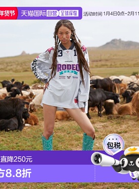 韩国直邮AS IF CALIE RODEO FOOTBALL JERSEY LIGHTGRAY女装T恤CA