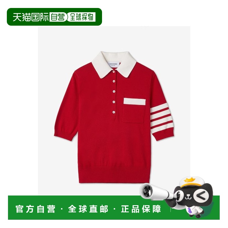 韩国直邮THOM BROWNE 女装T恤女士FKP089AY3006600SS23 4 BAR HECT