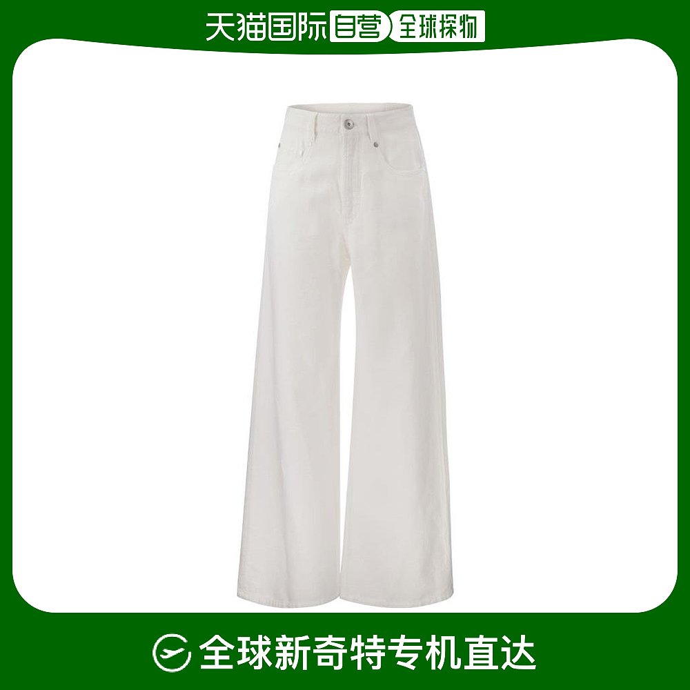 韩国直邮BRUNELLO CUCINELLI24SS直筒裤女ML996P5892 WHITE