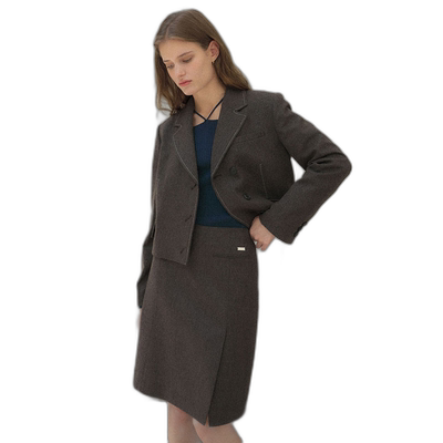 韩国直邮LOEUVRE正品 女士精品303596022Half-double Crop Jacket