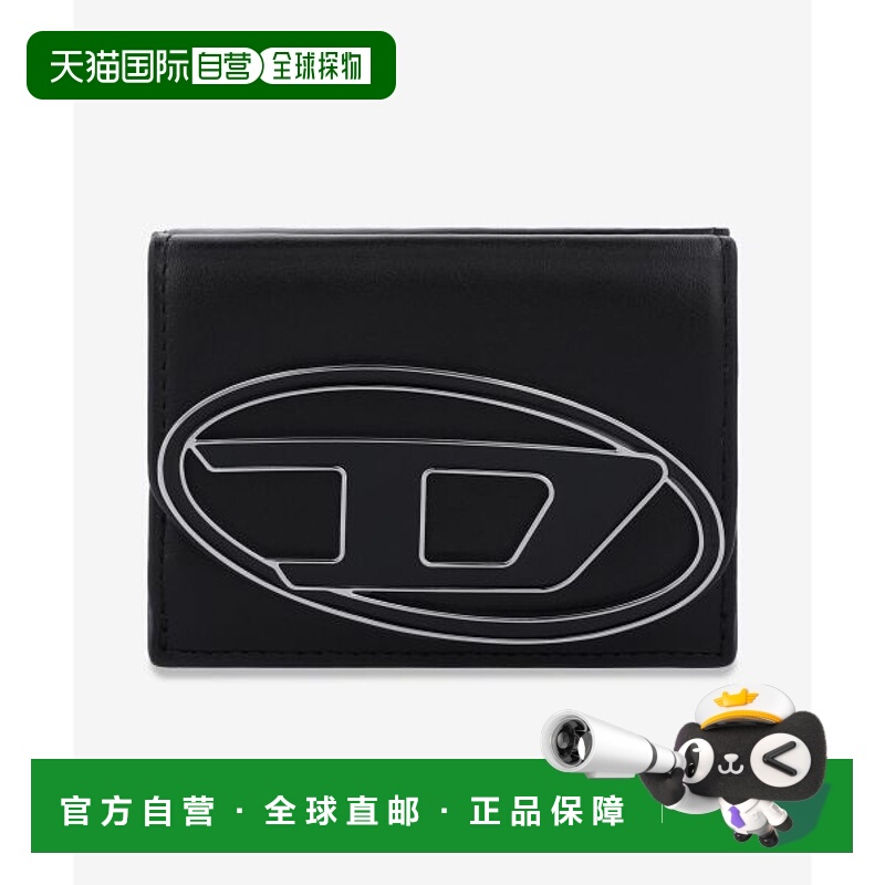 韩国直邮DIESEL 1DR 三折硬币 XS 钱包 - 黑色 X09887PR818T8013