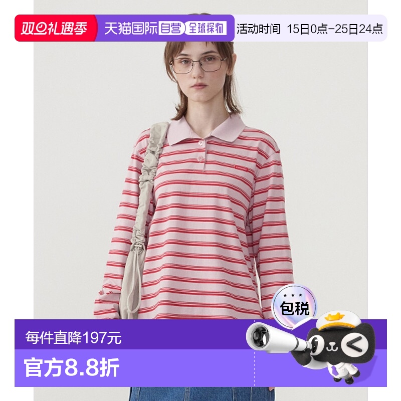 韩国直邮COVERNAT WOMAN 女士Polo衫CO2501LT73LP WOMEN STRIPE RU
