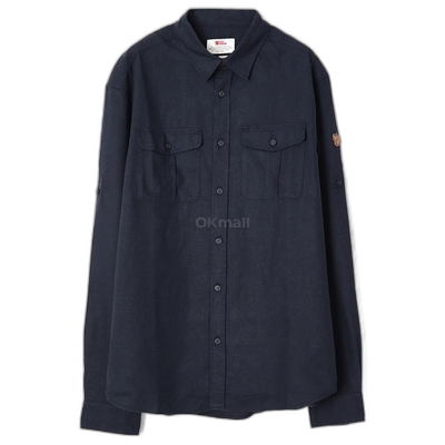 韩国直邮Fjallraven北极狐男户外徒步麻布长袖衬衫胡军同款87208