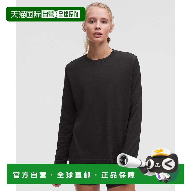 韩国直邮lululemon 快速放松长袖 - BLK/BLK
