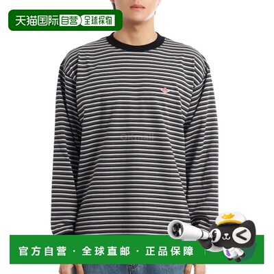 韩国直邮DANTON 条纹长袖T恤（DTC0200-TCB 炭灰色）