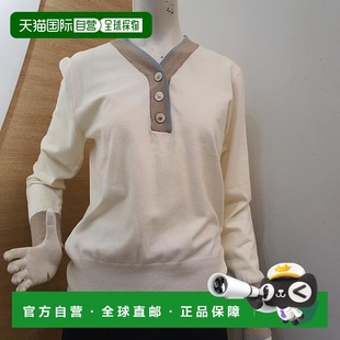 V领彩色纽扣套头针织衫 TheIzak IMAN1PO89SG IZZAT 韩国直邮THE