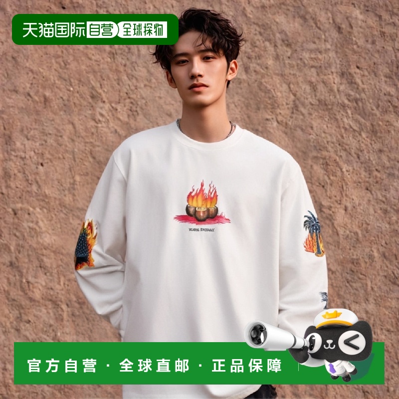 韩国直邮THISISNEVERTHAT 公用T恤Burning Palm Tree L/S Tee Whi