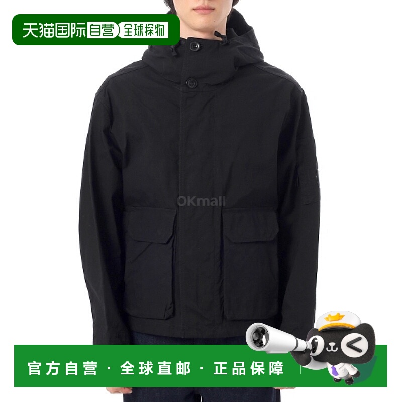 韩国直邮CP COMPANY 斜纹连帽短外套（19CMOW069A 110305G 999）