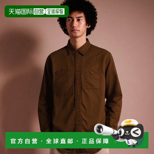 韩国直邮Engineered Garments 工作衬衫A - 棕色棉质微磨砂斜纹布