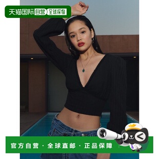 雪纺衫 女士女装 CA23ABL003BK性感 CALIE 韩国直邮ASIF